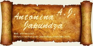 Antonina Japundža vizit kartica